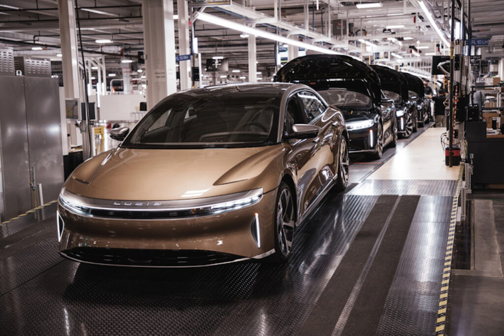 2022 Lucid Air production began in Arizona in late September 2021.