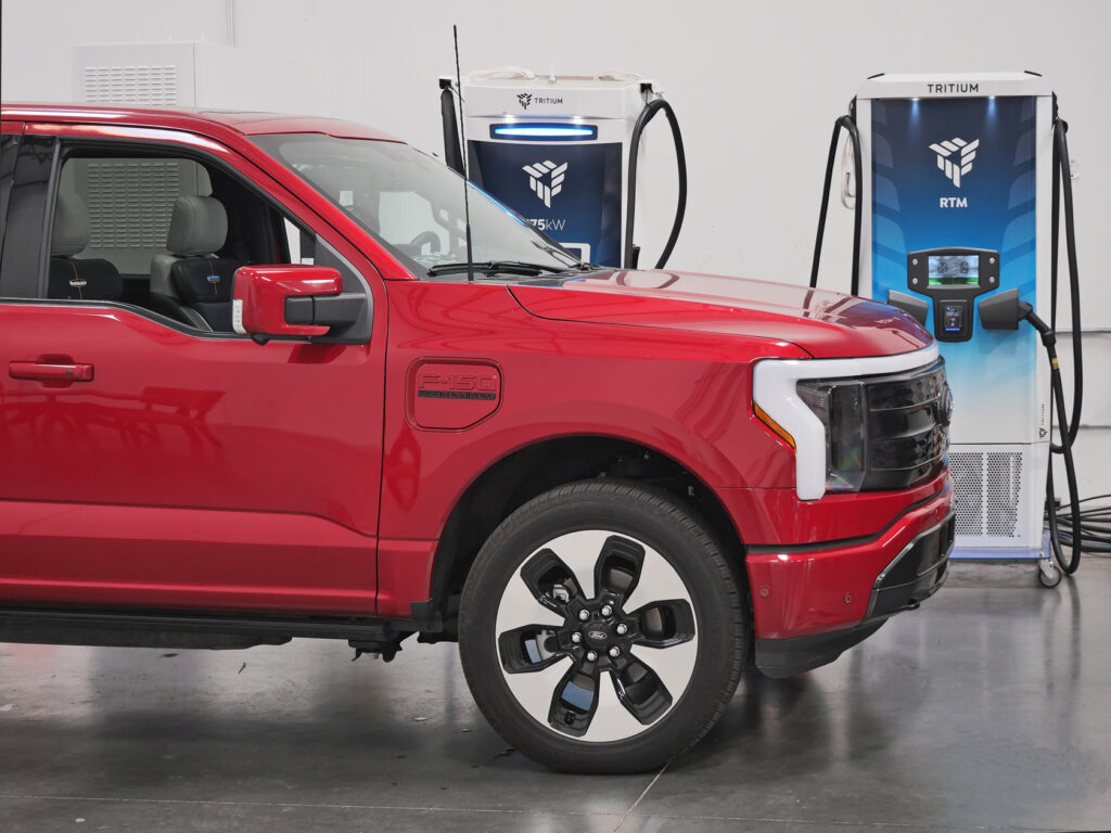 Tritium has tested the forthcoming Ford F-150 Lightning's compatibility with its chargers.