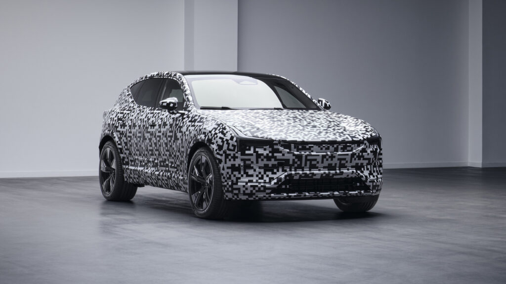Polestar 3 large SUV with camouflage