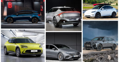 Image collage showing new EVs due in Australia in 2022: Cupra Born, Kia EV6, Tesla Model Y, Genesis GV60, Mercedes-Benz EQS, BMW iX