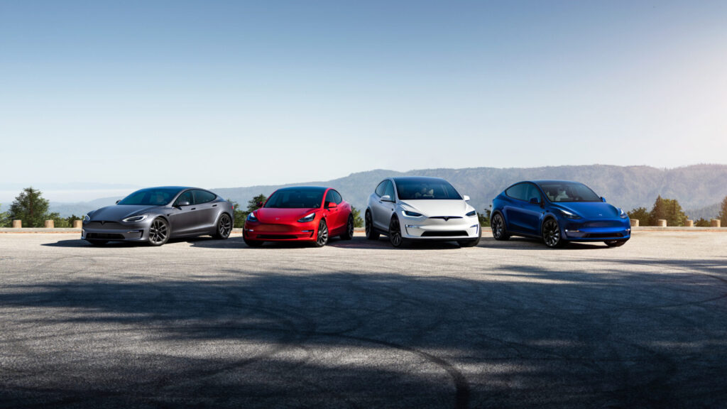The complete Tesla line-up: S, 3, X, Y