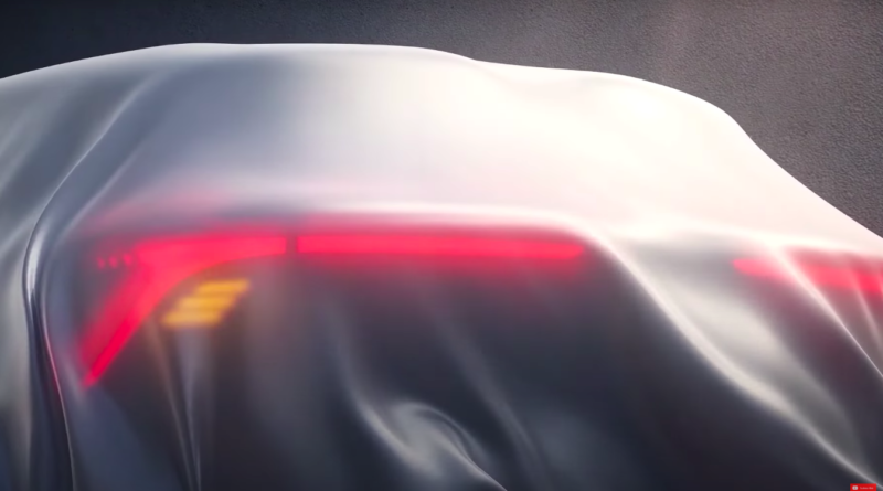 Screen grab from a teaser video of MG's all-electric hatchback, likely to be called MG4