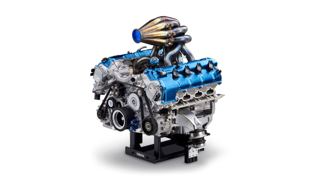 Developed by Yamaha, the 5.0-litre V8 engine in the Lexus RC F has been redesigned to burn hydrogen rather than petrol