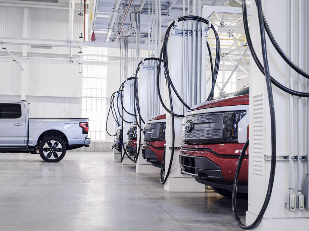 Ford F-150 Lightning at the Rouge Center production facility in Detroit