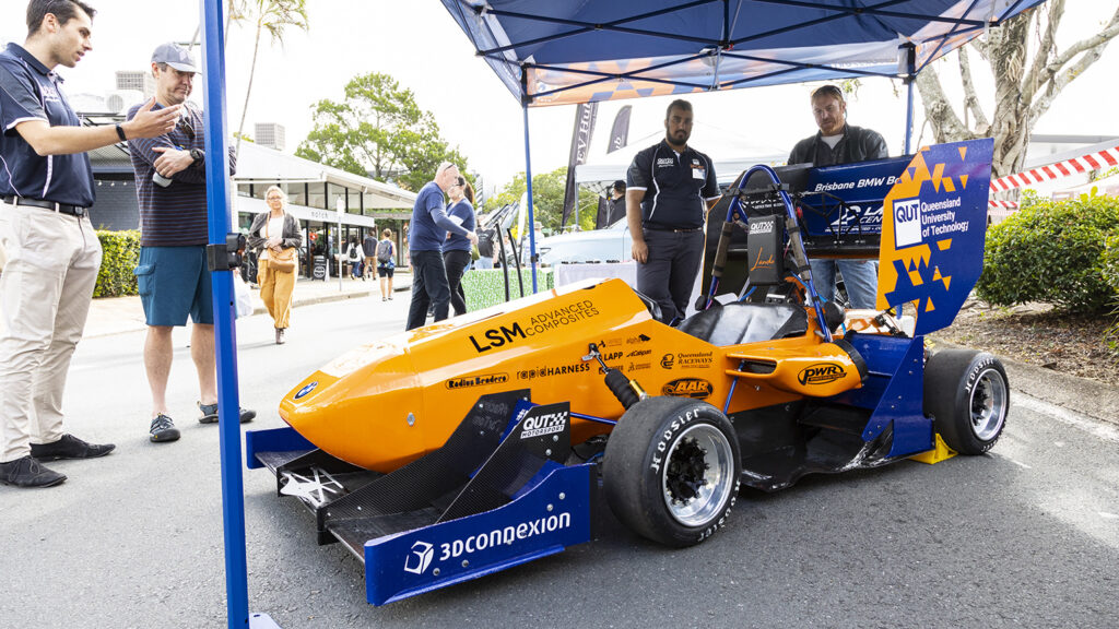 Queensland University of Technology's electric open-wheeler with Piettenberg Nova P42 motors at each corner. It weighs just 235kg without driver.