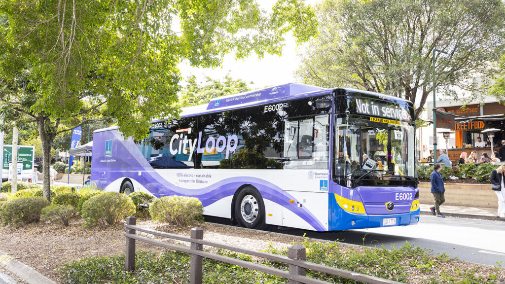 One of Brisbane's full electric city loop buses