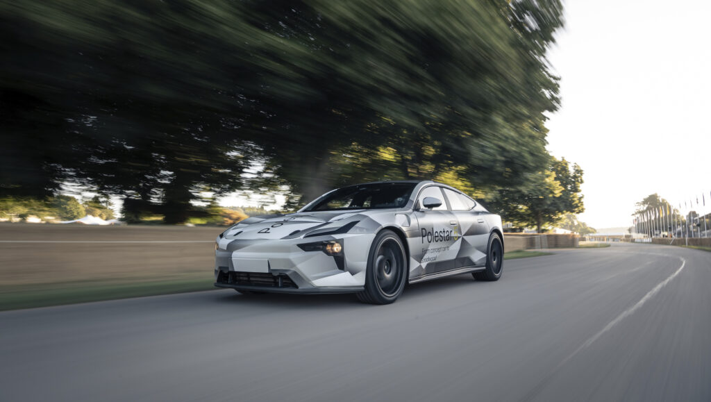 Polestar 5 development car at the 2022 Goodwood Festival of Speed