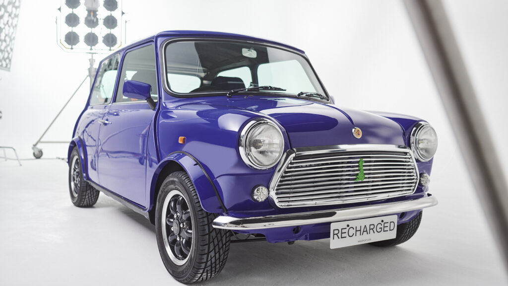 MINI Recharged by Paul Smith, a 1998 Mini converted to run on a 72kW electric motor
