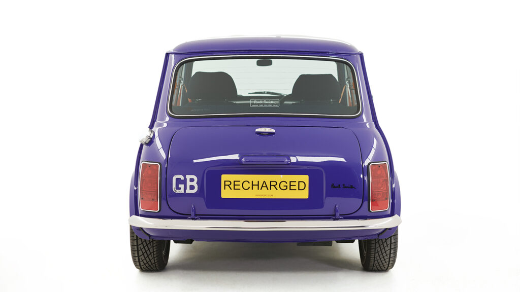 MINI Recharged by Paul Smith, a 1998 Mini converted to run on a 72kW electric motor