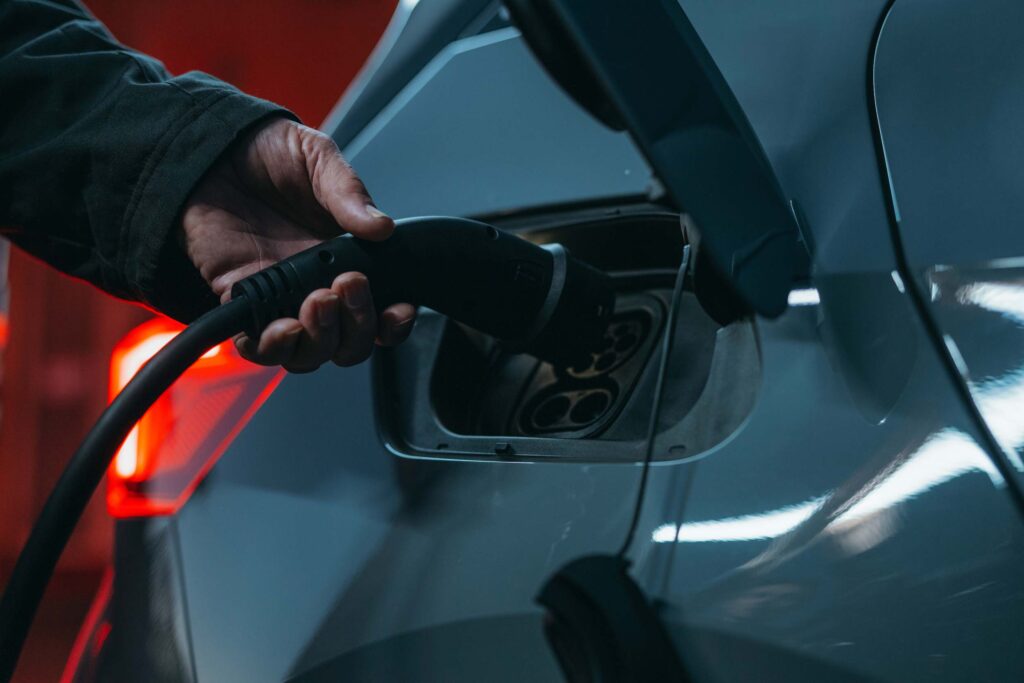 Cupra Born being plugged in to charge