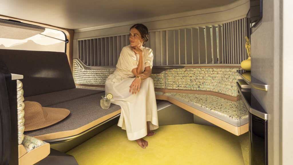 Renault Hippie Caviar Hotel campervan showcar, based on the electric Trafic mid-size van