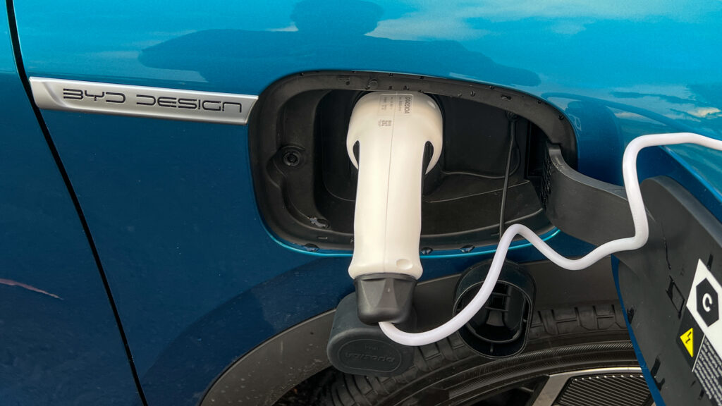 BYD Atto 3 with vehicle-to-load V2L charging port