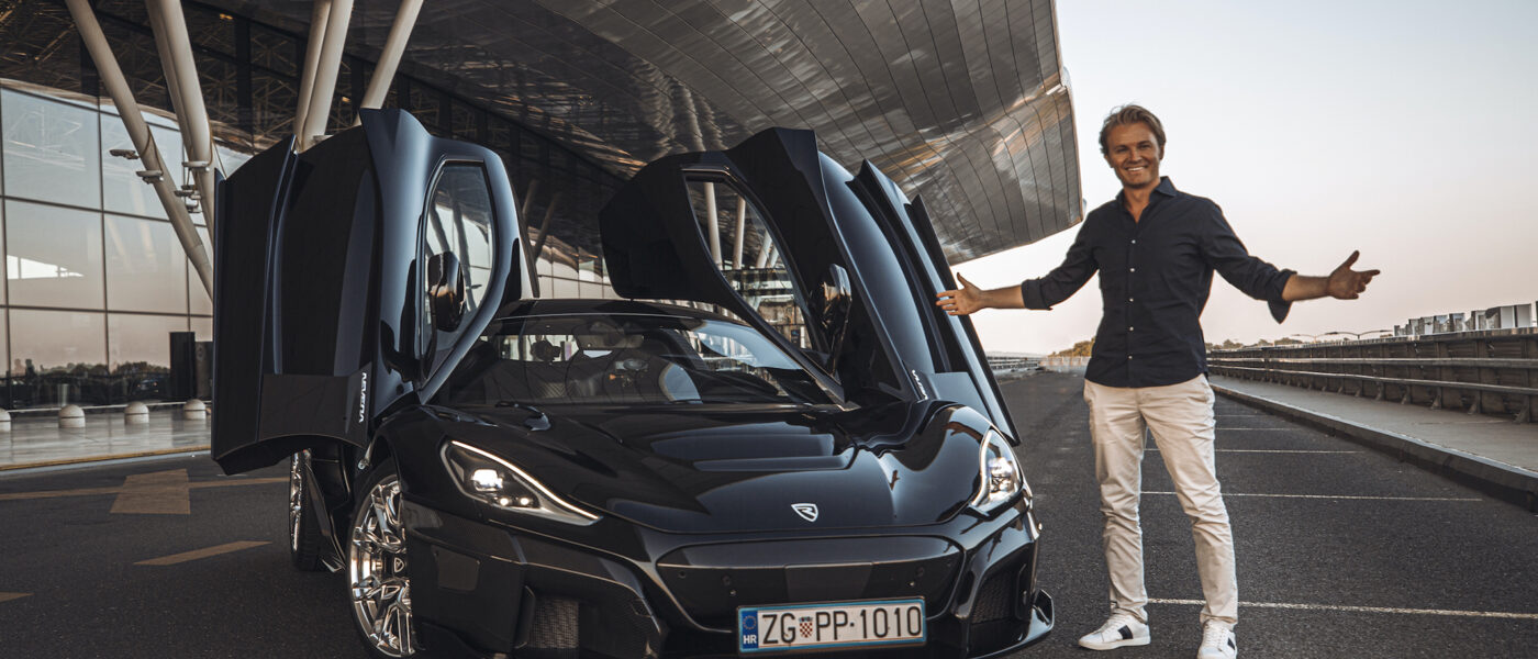 Nico Rosberg takes delivery of the first Rimac Nevera electric hypercar
