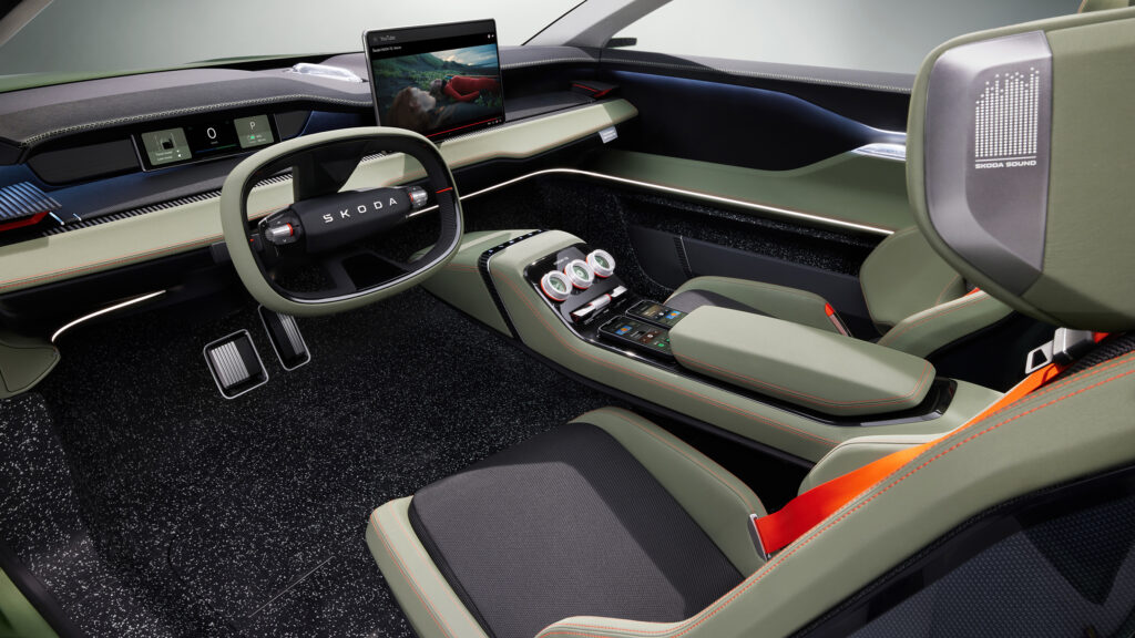 "Relax Mode" in the Skoda Vision 7S large electric SUV concept