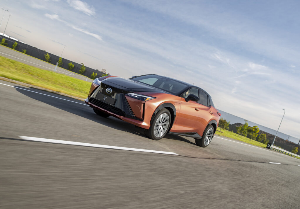 The 2023 Lexus RZ 450e accelerates from 0-100km/h in 5.6 seconds.