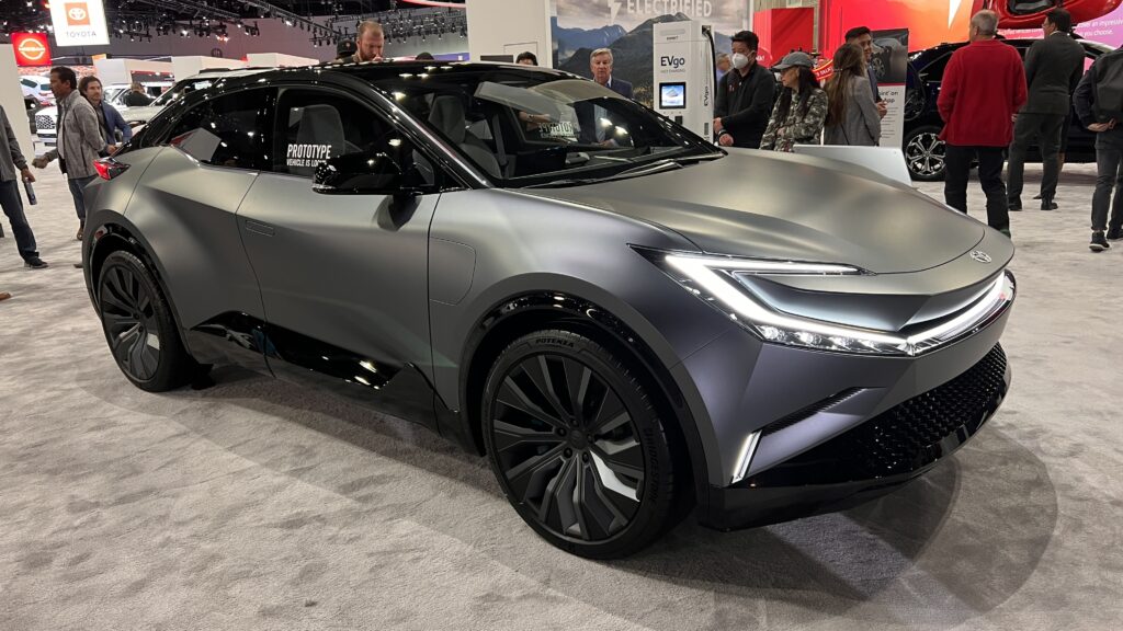Toyota bZ Concept compact SUV at the 2022 LA Auto Show