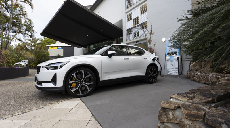 Public charging a 2022 Polestar 2 Dual Motor AWD