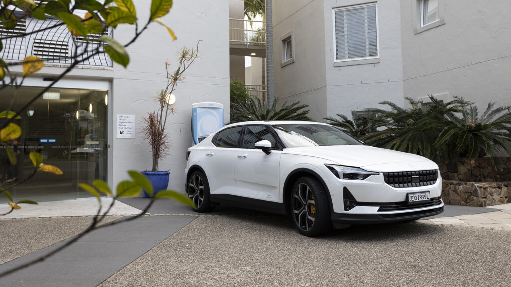 Public charging a 2022 Polestar 2 Dual Motor AWD