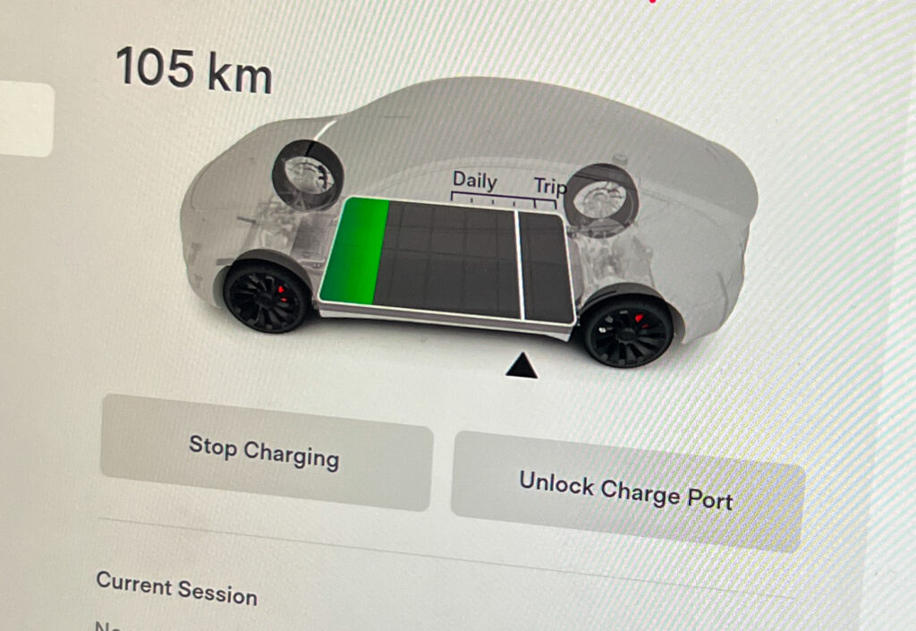 The Tesla Model Y Performance recommends limiting the maximum state of charge to below 90 percent for everyday trips; it features an adjustable charge limit slider within its charging settings