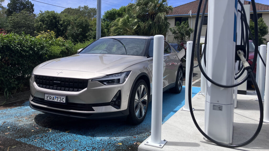 Public charging a 2022 Polestar 2 2WD Single Motor