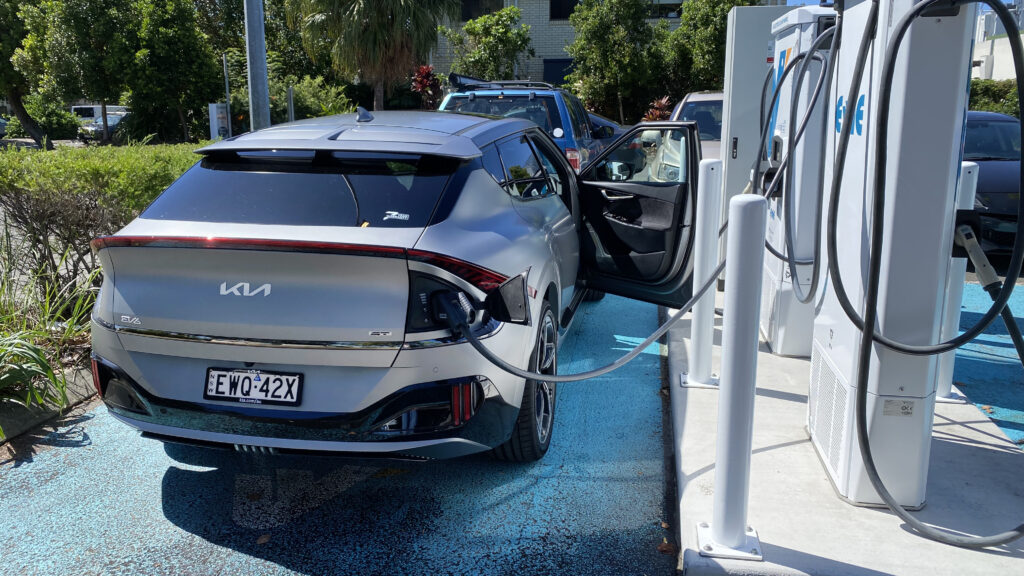 Public charging a 2023 Kia EV6 GT