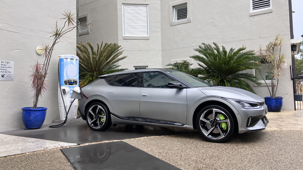 Public charging a 2023 Kia EV6 GT