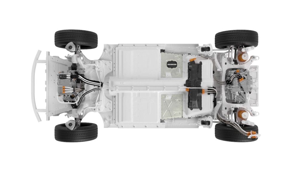 2024 Polestar 2 Long Range Dual Motor with Performance Pack chassis and powertrain.