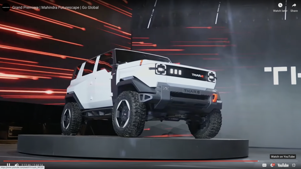 Mahindra Thar.e concept.