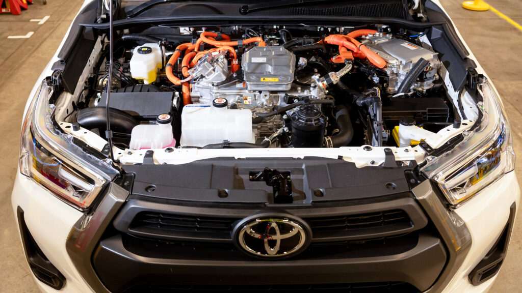 2024 hydrogen-powered Toyota Hilux at the company’s UK factory