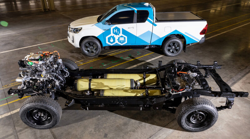 2024 hydrogen-powered Toyota Hilux at the company’s UK factory
