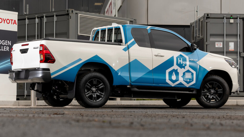 2024 hydrogen-powered Toyota Hilux at the company’s UK factory