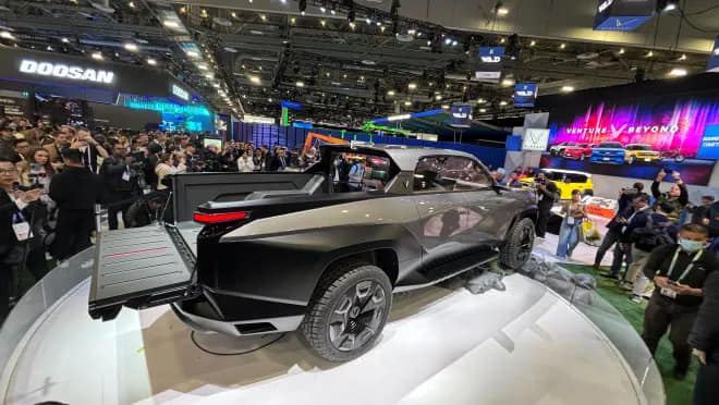 VinFast Wild electric pickup concept at CES 2024, Las Vegas