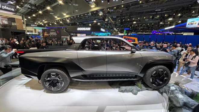 VinFast Wild electric pickup concept at CES 2024, Las Vegas