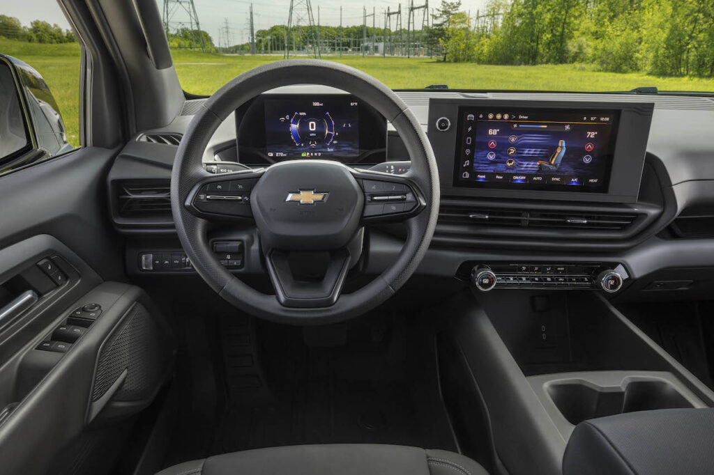 2024 Chevrolet Silverado EV interior.