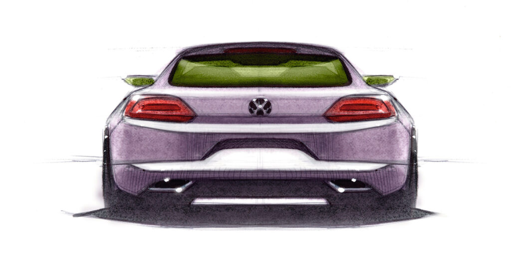 Volkswagen Scirocco design sketch.
