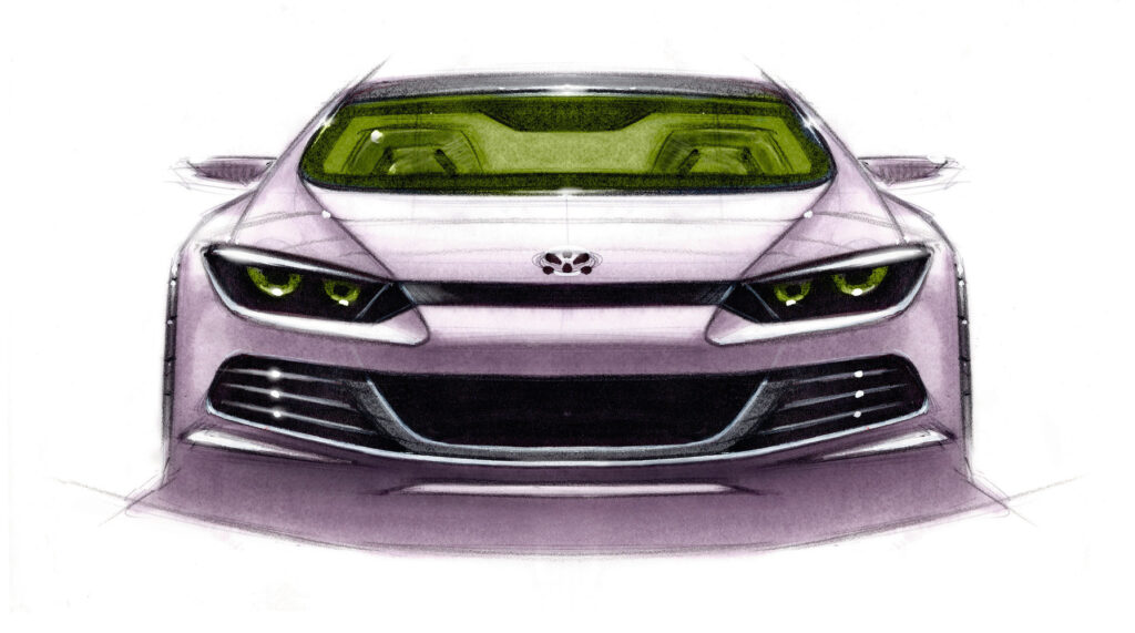 Volkswagen Scirocco design sketch.