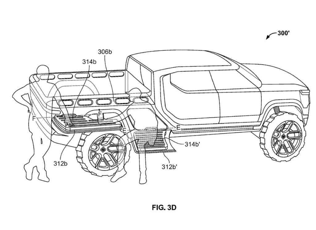 US patent image of the Rivian R1X.