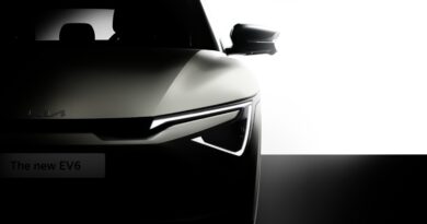2025 Kia EV6 front view teaser.