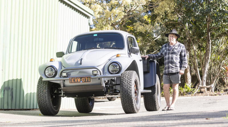 David Elliott and his 1971 VW Baja Beetle with EV conversion