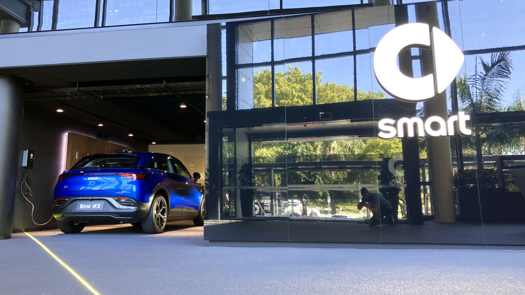 Smart Brisbane showroom with Smart #3