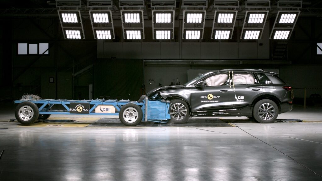 2026 Audi Q6 e-tron Euro NCAP crash test.