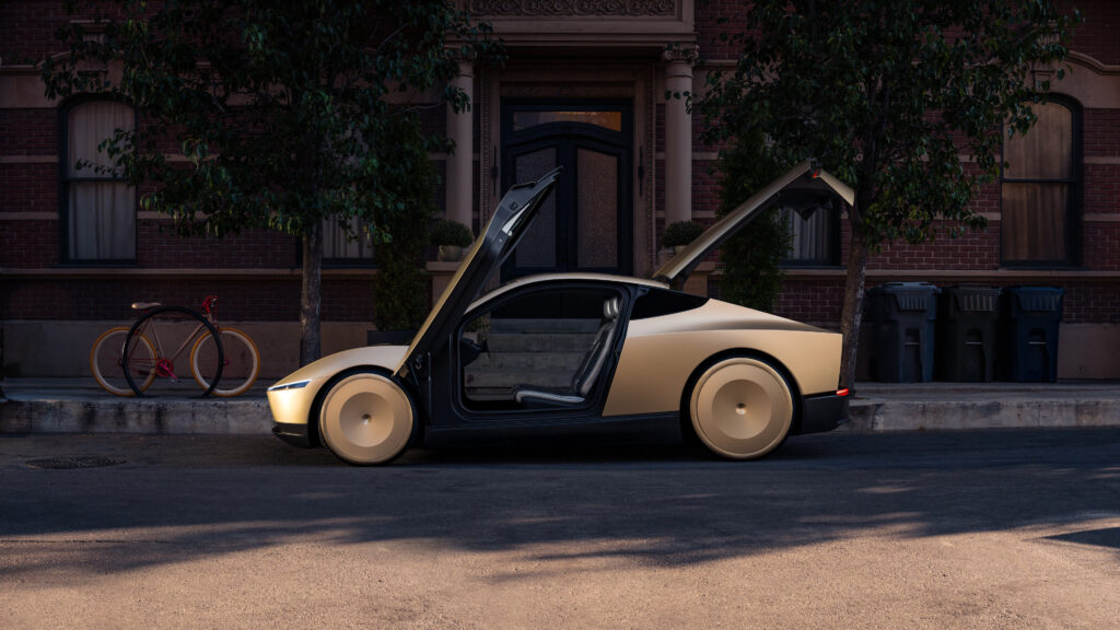 Highly realistic looking Tesla Robotaxi with totally practical wheels