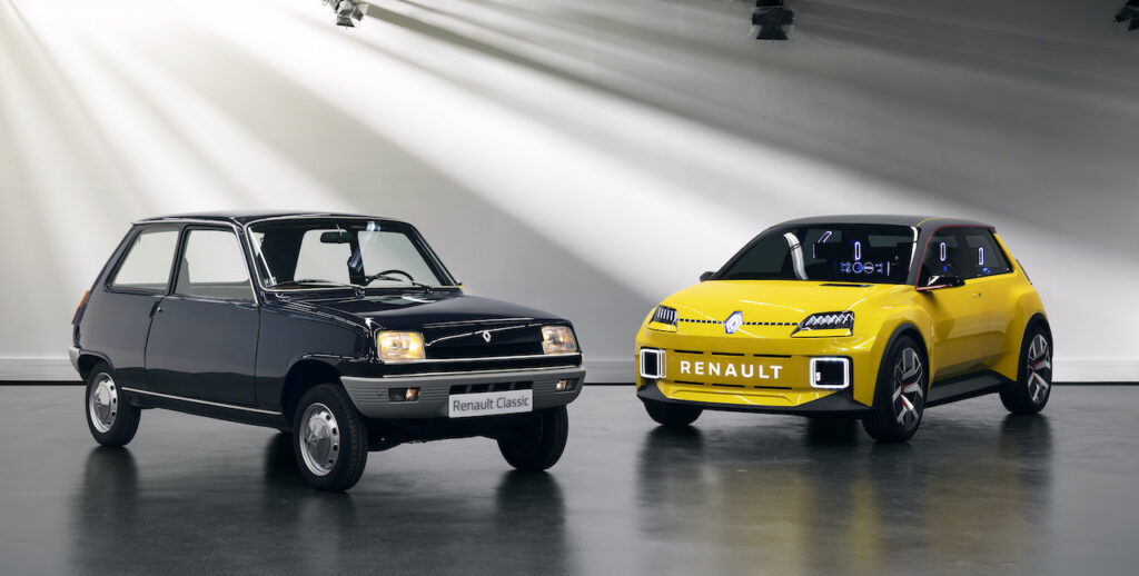 1970s Renault 5 TL and 2025 Renault 5 E-Tech