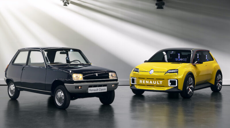 1970s Renault 5 TL and 2025 Renault 5 E-Tech