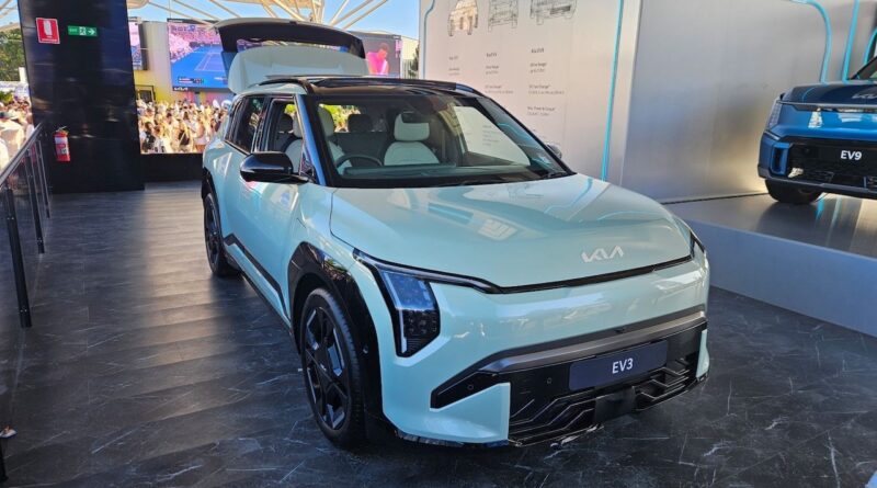 2025 Kia EV3 at the 2025 Australian Open tennis, Melbourne