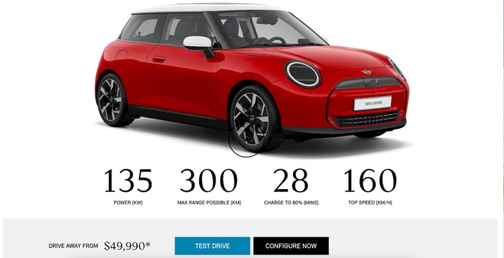 2024 Mini Cooper E reduced pricing