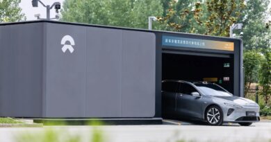 Nio battery swap station.