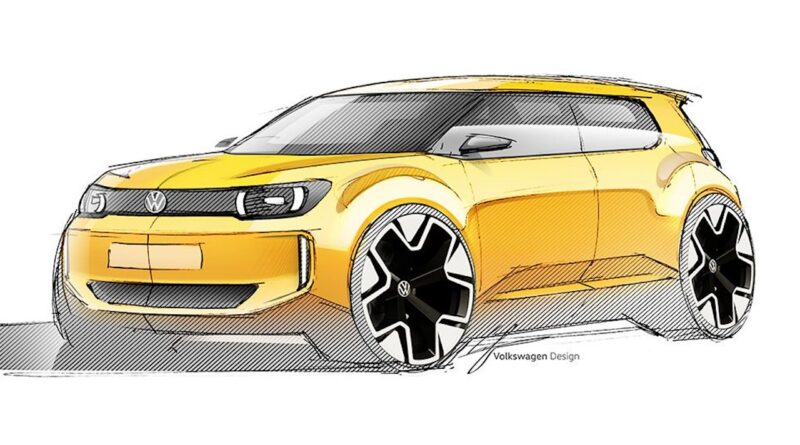 2027 Volkswagen ID.1 design sketch.