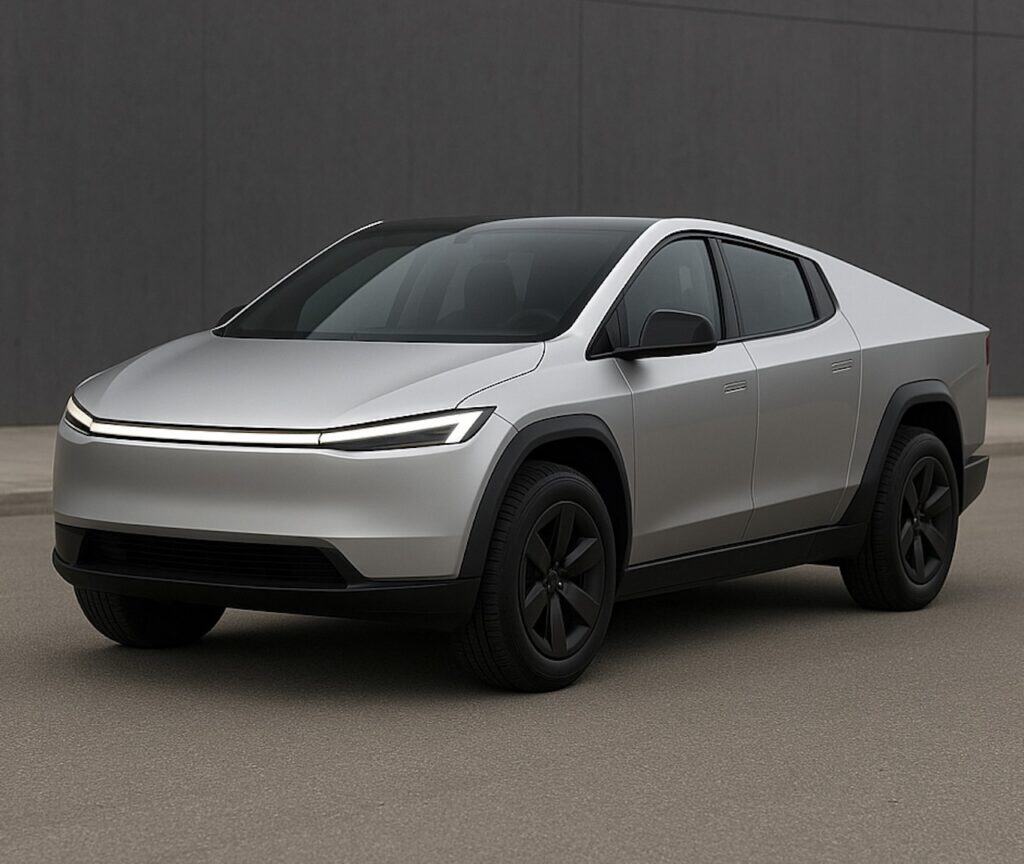 Tesla Cyberute. ChatGPT artists impression.