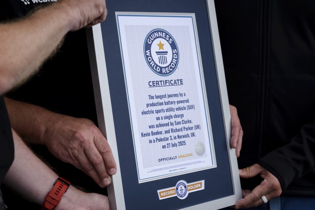 2025 Polestar 3 Guinness record attempt.